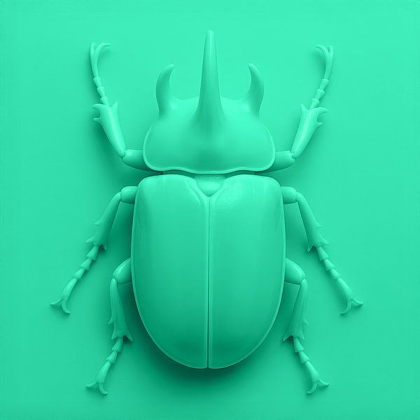 Beetle on Turquoise by Studio Slabamski