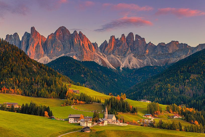 Coucher de soleil à Santa Maddalena, Italie par Henk Meijer Photography