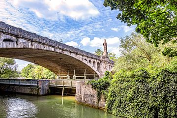 Beieren : Langs de Isar in München van Photoart-Naegele