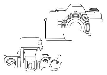 Analoge Camera Silhouet (Minolta X-500-style) van Drawn by Johan