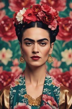 Frida - Goldene Ohrringe von Digital Corner