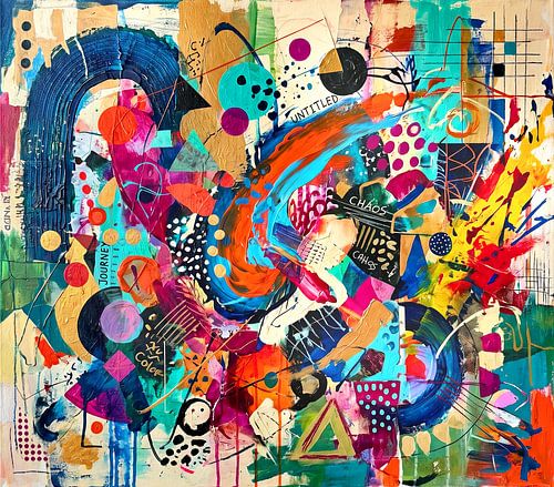 Abstracte kleurvolle kunst