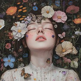 Blumen Dornröschen von Blickfänger Gemälde