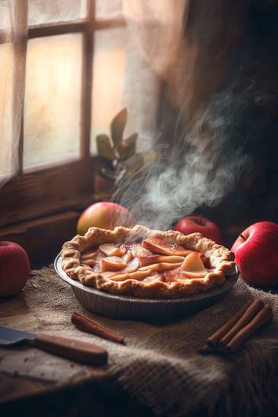 Steaming apple pie by the window by Poster Art Shop