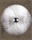 Mond Geometrie Retro Art Deco Surrealismus Warm Grau von FRESH Fine Art Miniaturansicht