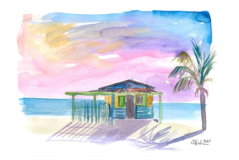 Karibik Strand Bar Hütte in Virgin Gorda von Markus Bleichner