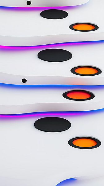 Golfstructuur met neonaccenten van Frank Heinz