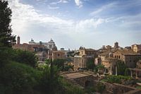 The view of the Roman Forum in Rome, Italy.