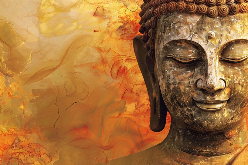 Golden Buddha with Harmonious Autumn Shades by Art & Soul Creations