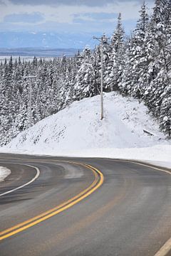 Eine Landstraße im Winter von Claude Laprise