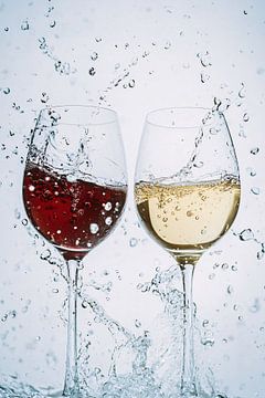 Red and white wine clash by Imperial Art House