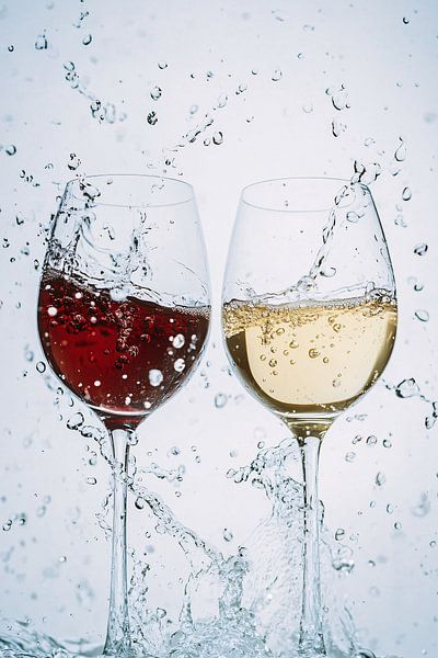 Red and white wine clash by Imperial Art House