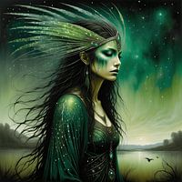 Green woman