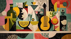 Nourriture, boissons et musique : un panorama cubiste