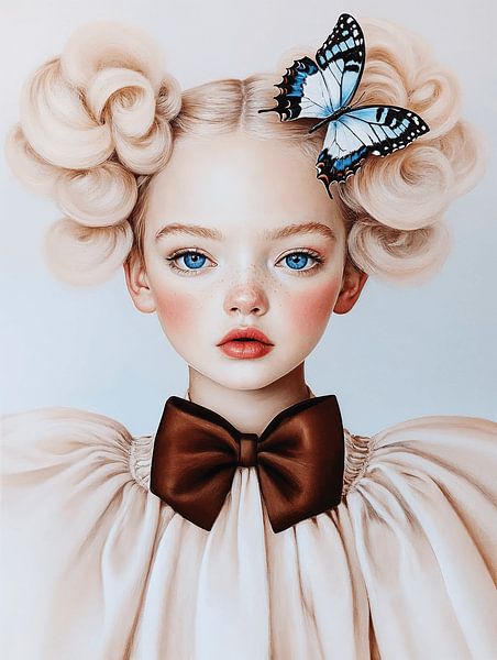 Das Mädchen mit dem blauen Schmetterling von Carla Van Iersel