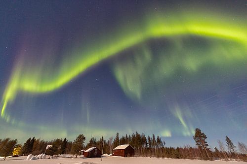 Magical northern lights over Lapland