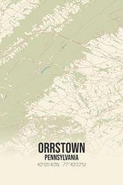 Alte Karte von Orrstown (Pennsylvania), USA. von Ortsdrucke