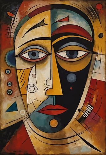 Abstract Afrikaans Tribaal Masker Kunst