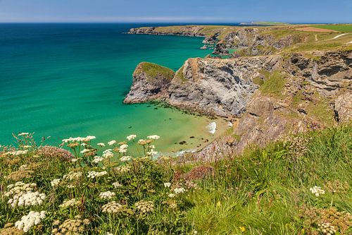 Bedruthan Steps kust bij Padstow, Cornwall