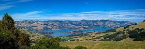 Panorama in der Nähe von Akaroa, Neuseeland