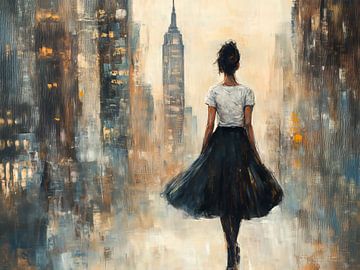 De Stad in Beweging: Een Vrouw in Manhattan van Thea