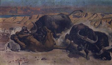 Die Verteidigung der Herde, Charles Verlat, 1878