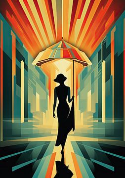 Art Deco Art Print Poster Print Wall Art by Niklas Maximilian