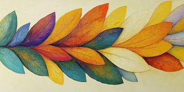 Kleurig abstract blad van Bert Nijholt
