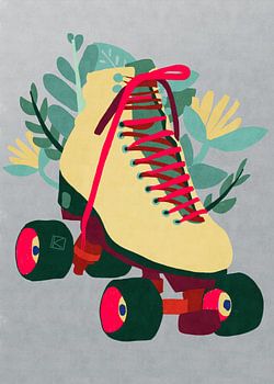 Floral Roller Skate