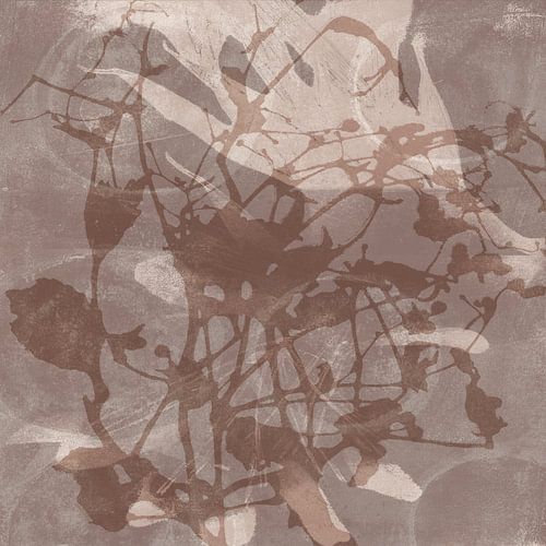 Zachte abstracte kunst geïnspireerd door wabi-sabi van Dina Dankers