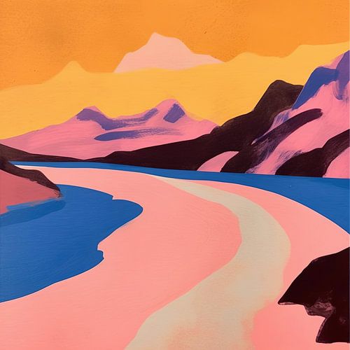 Op Henri Matisse geïnspireerd landschap