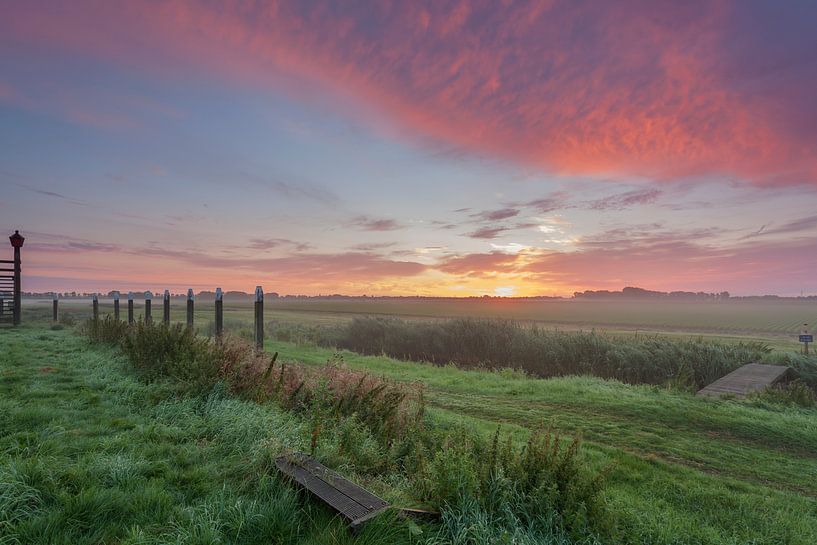 Sunrise-Schock Land Provinz Flevoland von Adrian Visser