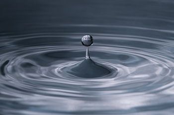 Rising water drop