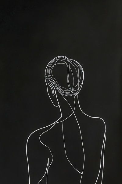 Minimalistische Hinteransicht einer Figur von Poster Art Shop