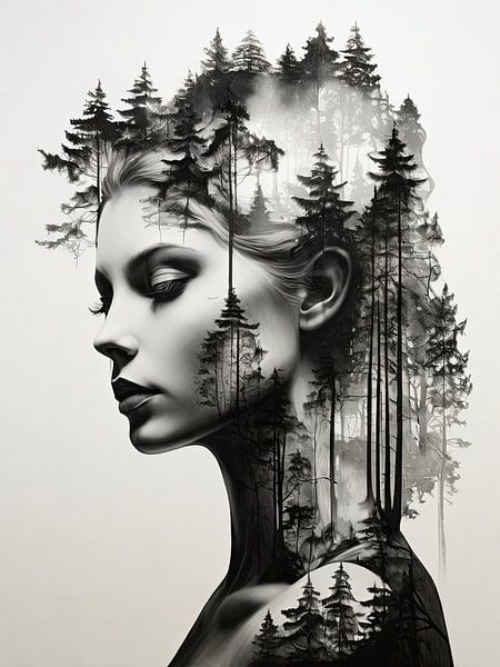 Wald mit Frau von TOAN TRAN