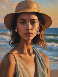 Portrait of a beautiful woman by Jolique Arte