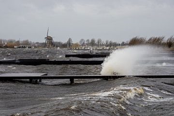 Storm op het Braassemermeer van Pictures by Van Haestregt