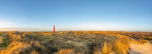Schiermonnikoog landschap in de duinen tijdens zonsondergang
