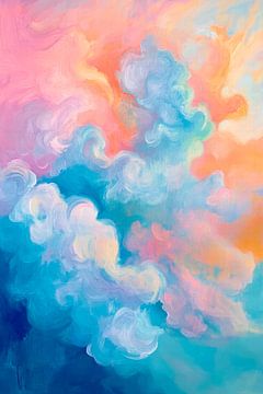 Colourful cloud formation - Abstract art by Poster Art Shop