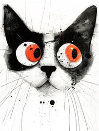 Tekening van een kat – dierentekening 16 #kat