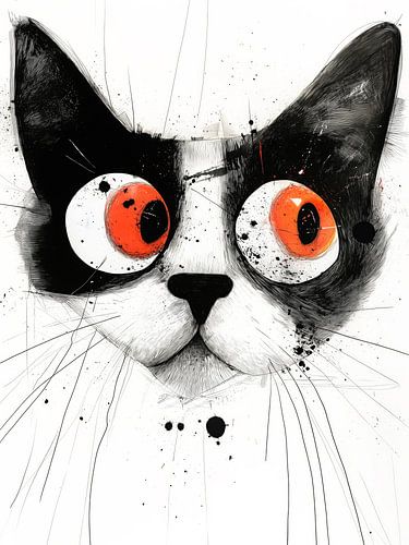 Dessin d'un chat - Art animalier 16 #chat sur JBJart Justyna Jaszke