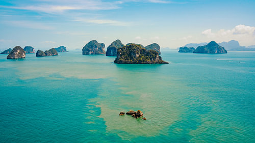 Blick über die Bucht von Phang Nga