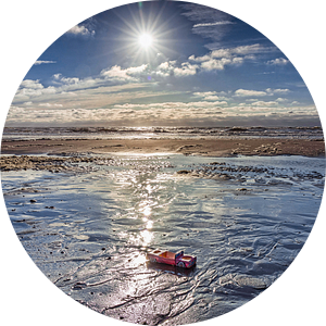 Strand bij De Koog op Texel van Rob Boon