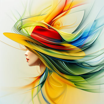 Femme élégante avec chapeau - 2 | Abstrait