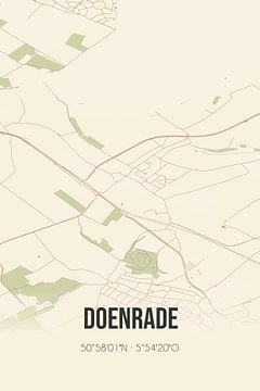 Vintage landkaart van Doenrade (Limburg) van MijnStadsPoster