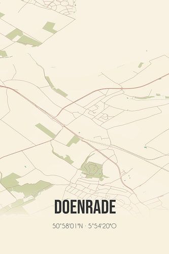 Vintage landkaart van Doenrade (Limburg)