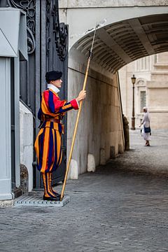 wachter in vaticaanstad van Eric van Nieuwland