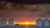 Zicht op zonsondergang en onweer van Menno Schaefer thumbnail