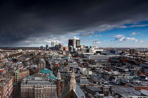aerial view on the city centre of The Hague