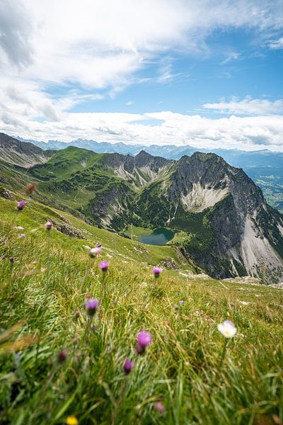 View of the lower Gaisalpsee, the Rubihorn and the Oberallgäu in the Allgäu Alps by Leo Schindzielorz
